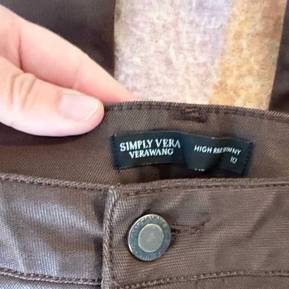 Simply Vera Vera Wang Chocolate Skinny Jeans - Picture 2 of 5